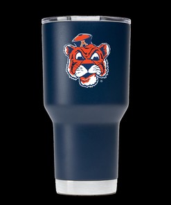 Auburn Aubie Navy Tumbler - Stylish Navy Tumbler featuring Aubie for Auburn Supporters