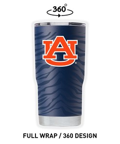 Auburn Navy Full Wrap Tumbler - Eye-catching Full Wrap Navy Tumbler for Auburn Enthusiasts