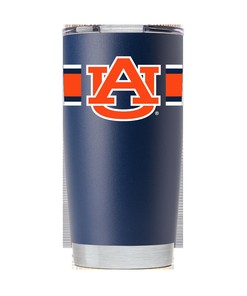 Auburn Navy Tumbler w-Stripes - Classic Navy Tumbler with Striped Design for Auburn Fans