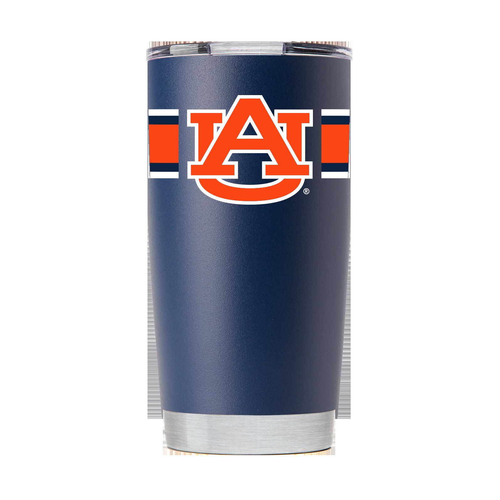 Auburn Navy Tumbler w-Stripes - Classic Navy Tumbler with Striped Design for Auburn Fans