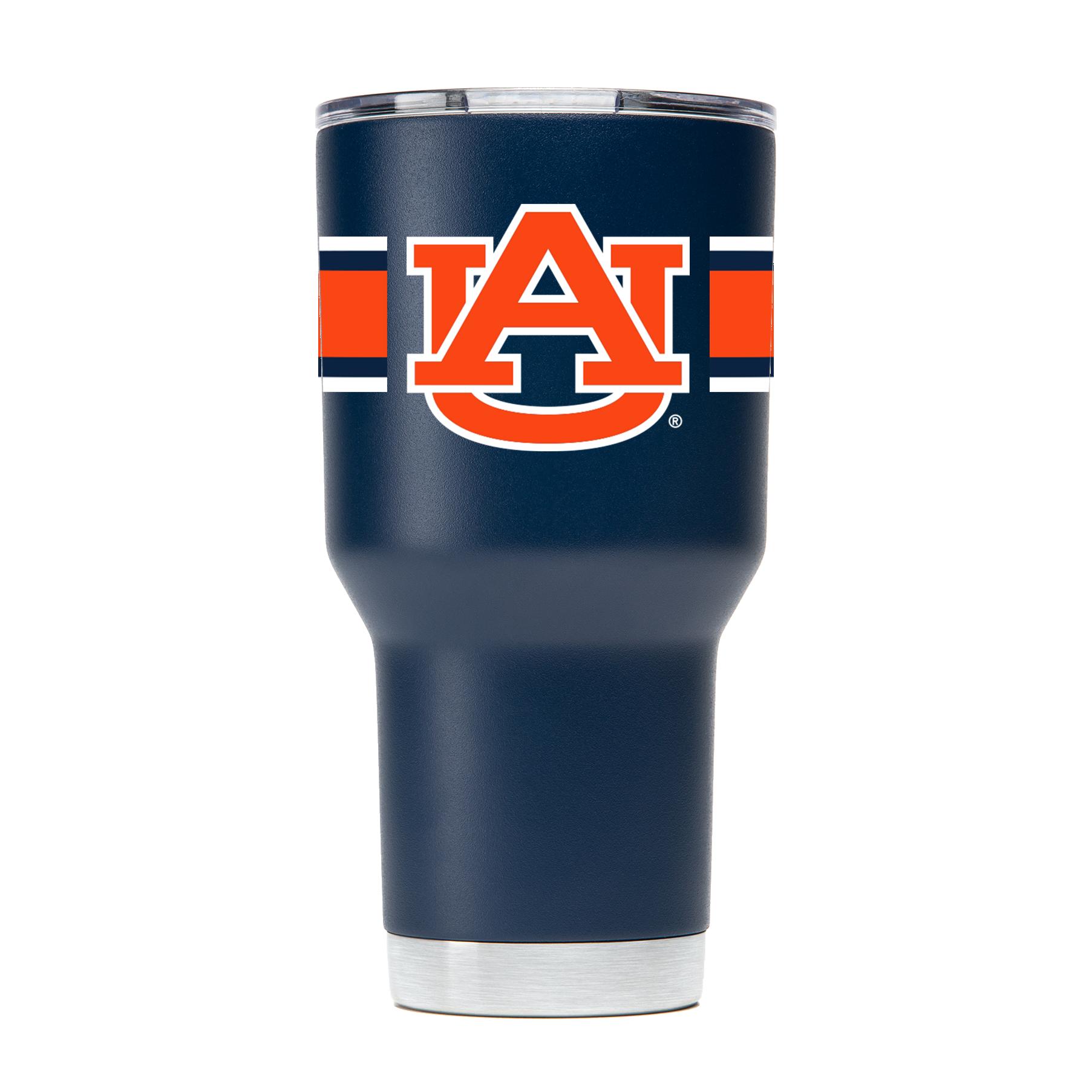 Auburn Navy Tumbler w-Stripes - Classic Navy Tumbler with Striped Design for Auburn Fans