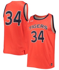 Auburn Tigers 34 Alternate Basketball Men Jersey - Orange