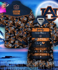Auburn Tigers 3D All Over Print Hawaiian Shirt Gift for Summer