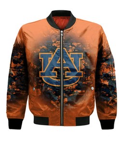 Auburn Tigers Bomber Jacket Camouflage Vintage  - NCAA