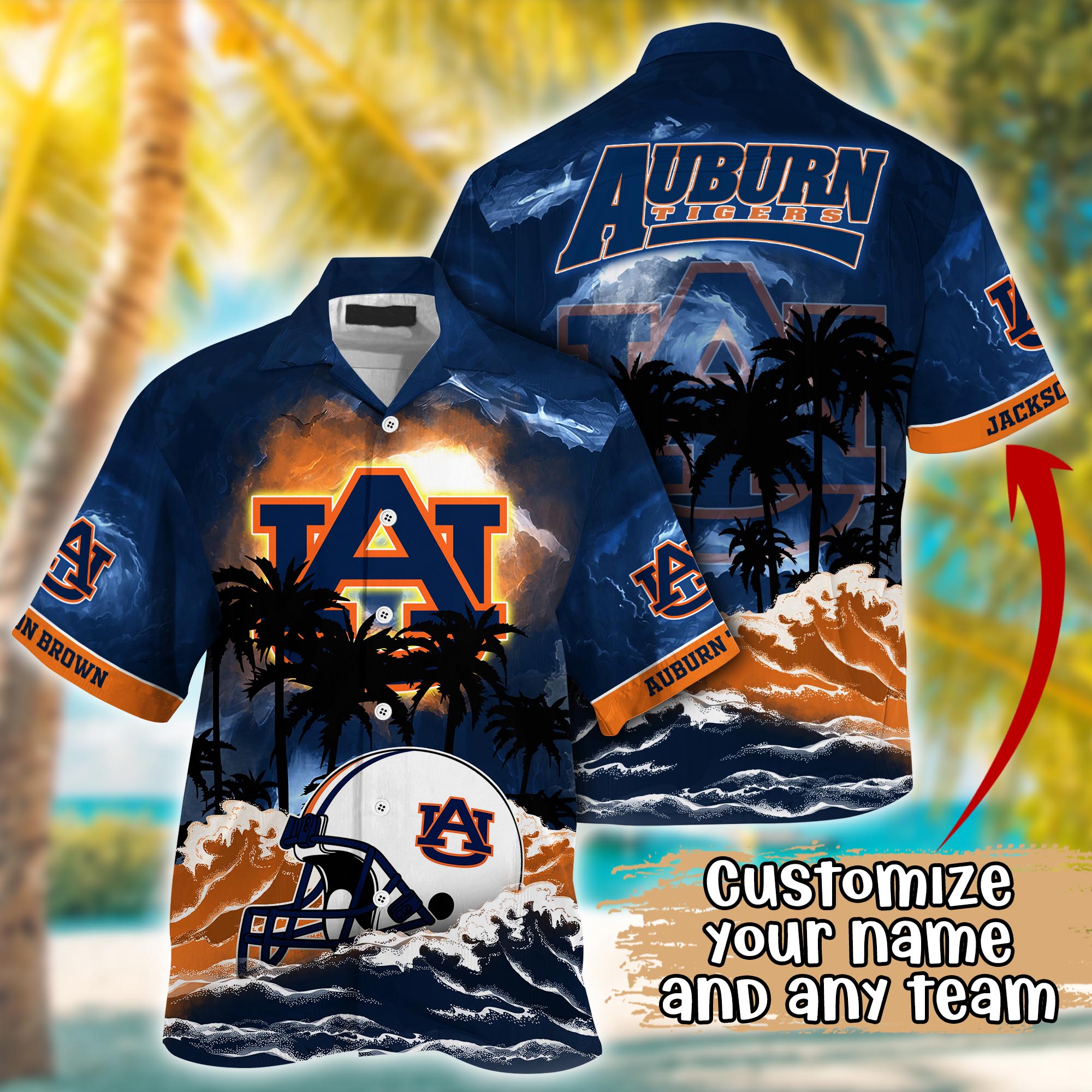 Auburn Tigers NCAA Best Hawaiian Shirt Ever- Customize Any Team Any League