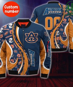 Auburn Tigers NCAA1 Custom Number Bomber Jacket   for fans
