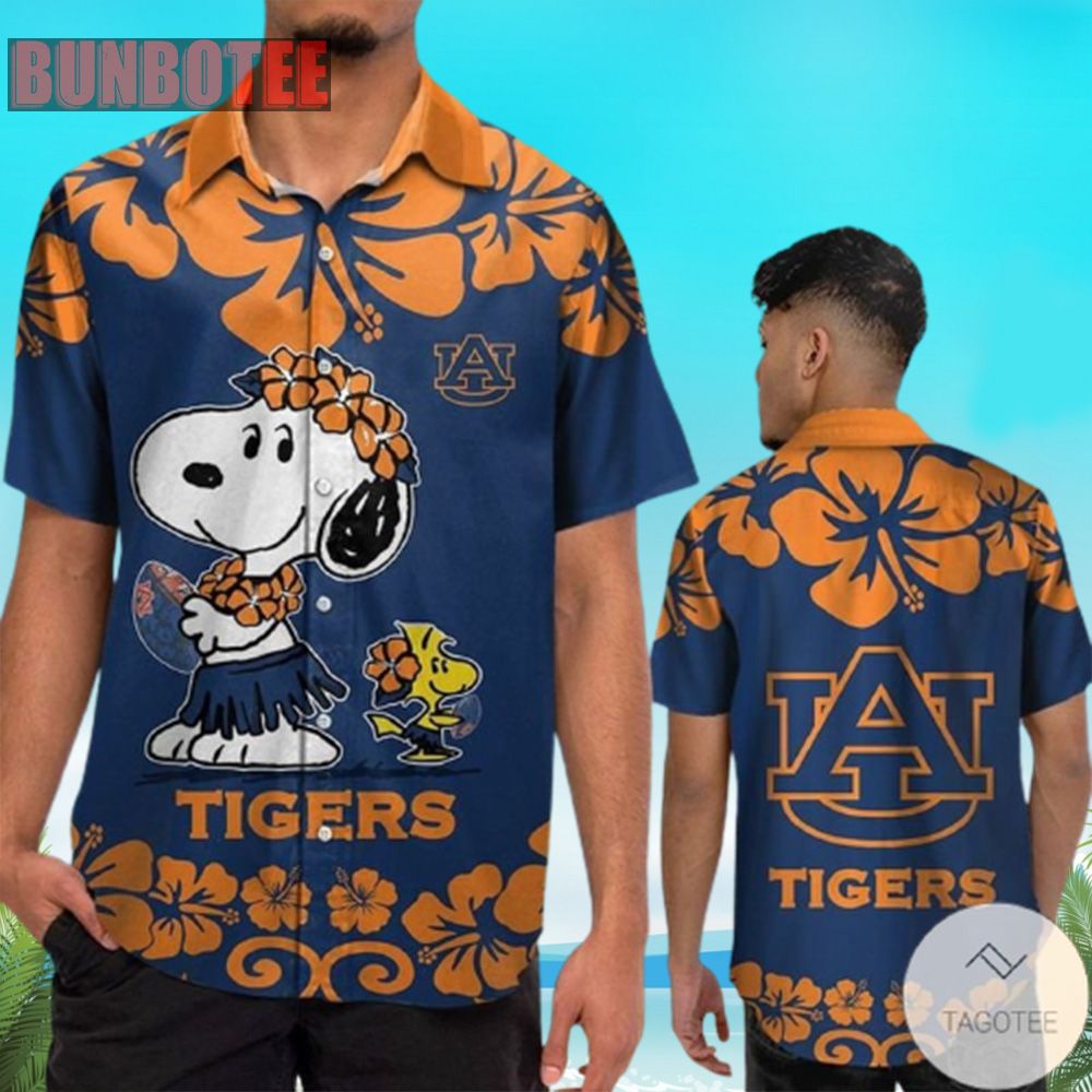 Auburn Tigers Snoopy Hawaiian Shirt