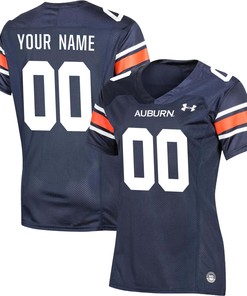 Auburn Tigers Under Armour Womens Custom Replica Jersey - Navy Custom Jerseys Ncaa