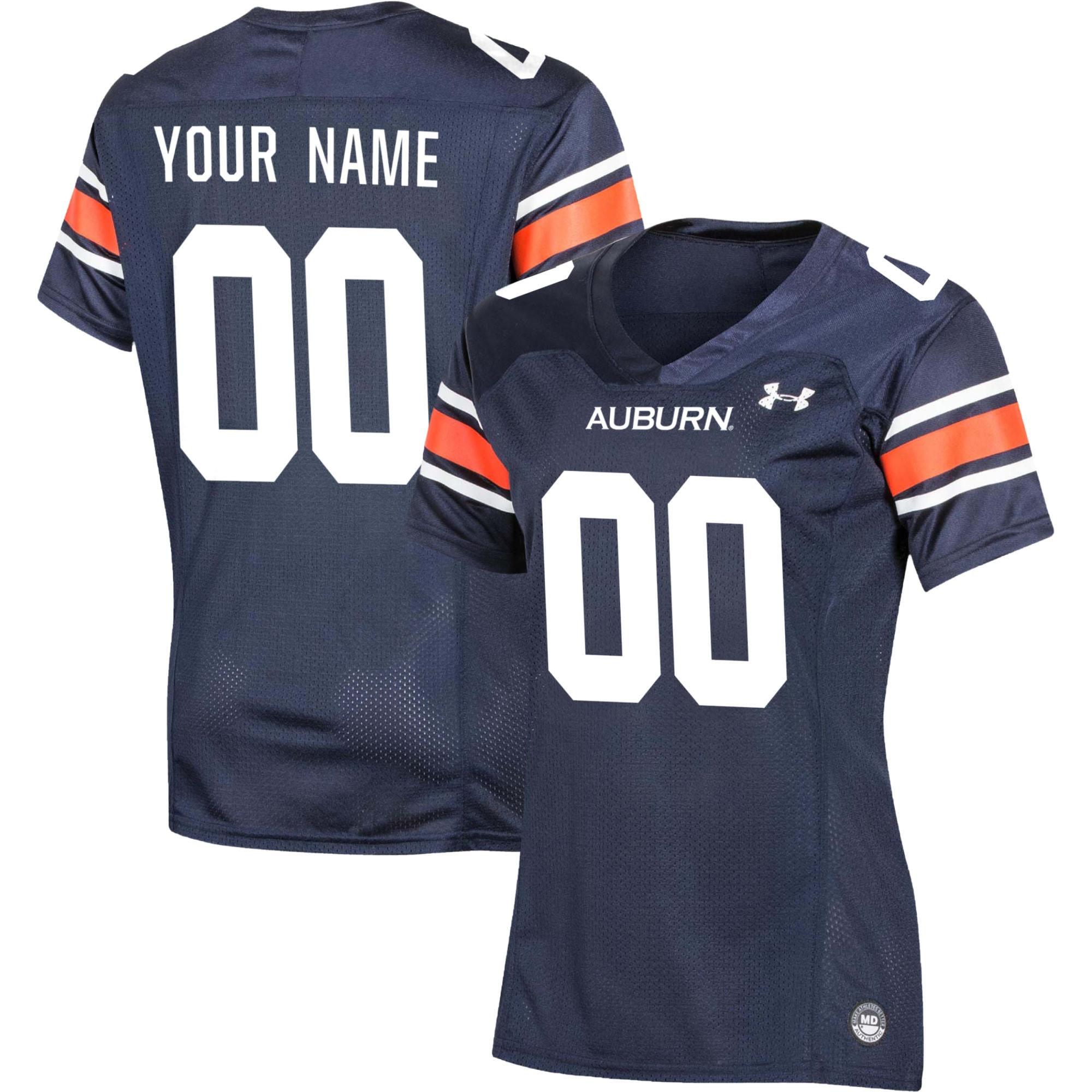 Auburn Tigers Under Armour Womens Custom Replica Jersey - Navy Custom Jerseys Ncaa