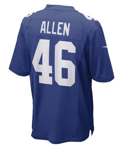 Austin Allen New York Giants Game Player Jersey - Royal