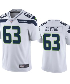 Austin Blythe 63 Seattle Seahawks White Vapor Limited Jersey