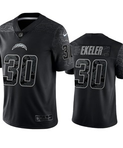 Austin Ekeler 30 Los Angeles Chargers Black Reflective Limited Jersey - Men