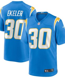Austin Ekeler 30 Los Angeles Chargers Game Player Jersey - Powder Blue