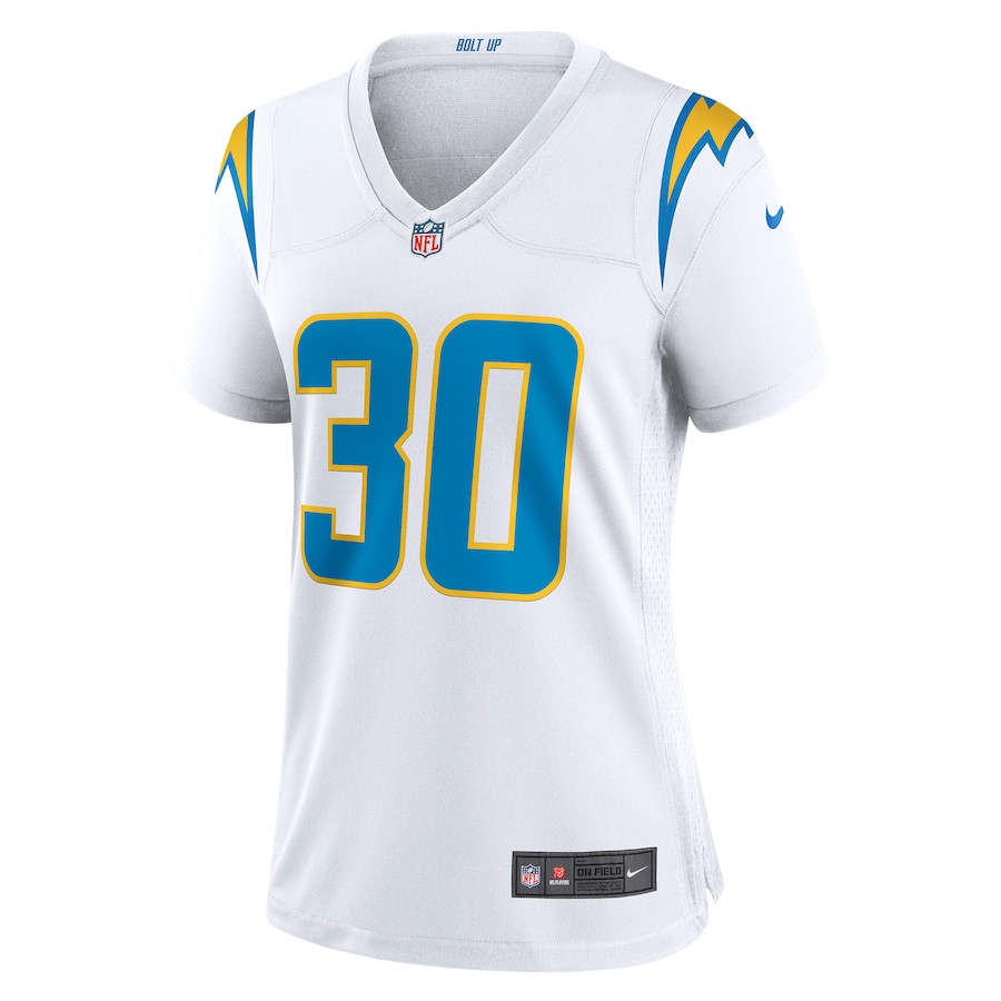 Austin Ekeler 30 Los Angeles Chargers Women's Game Jersey - White