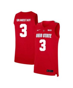 Austin Grandstaff 3 Ohio State Buckeyes Elite Basketball Men Jersey - Red