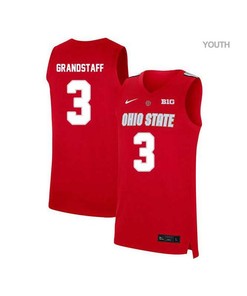 Austin Grandstaff 3 Ohio State Buckeyes Elite Basketball Youth Jersey - Red