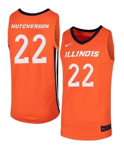 Austin Hutcherson 22 Illinois Fighting Illini Elite Basketball Men Jersey - Orange
