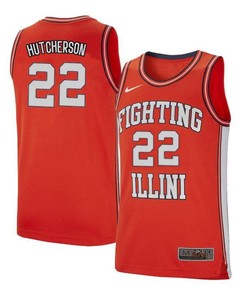 Austin Hutcherson 22 Illinois Fighting Illini Retro Elite Basketball Men Jersey - Orange