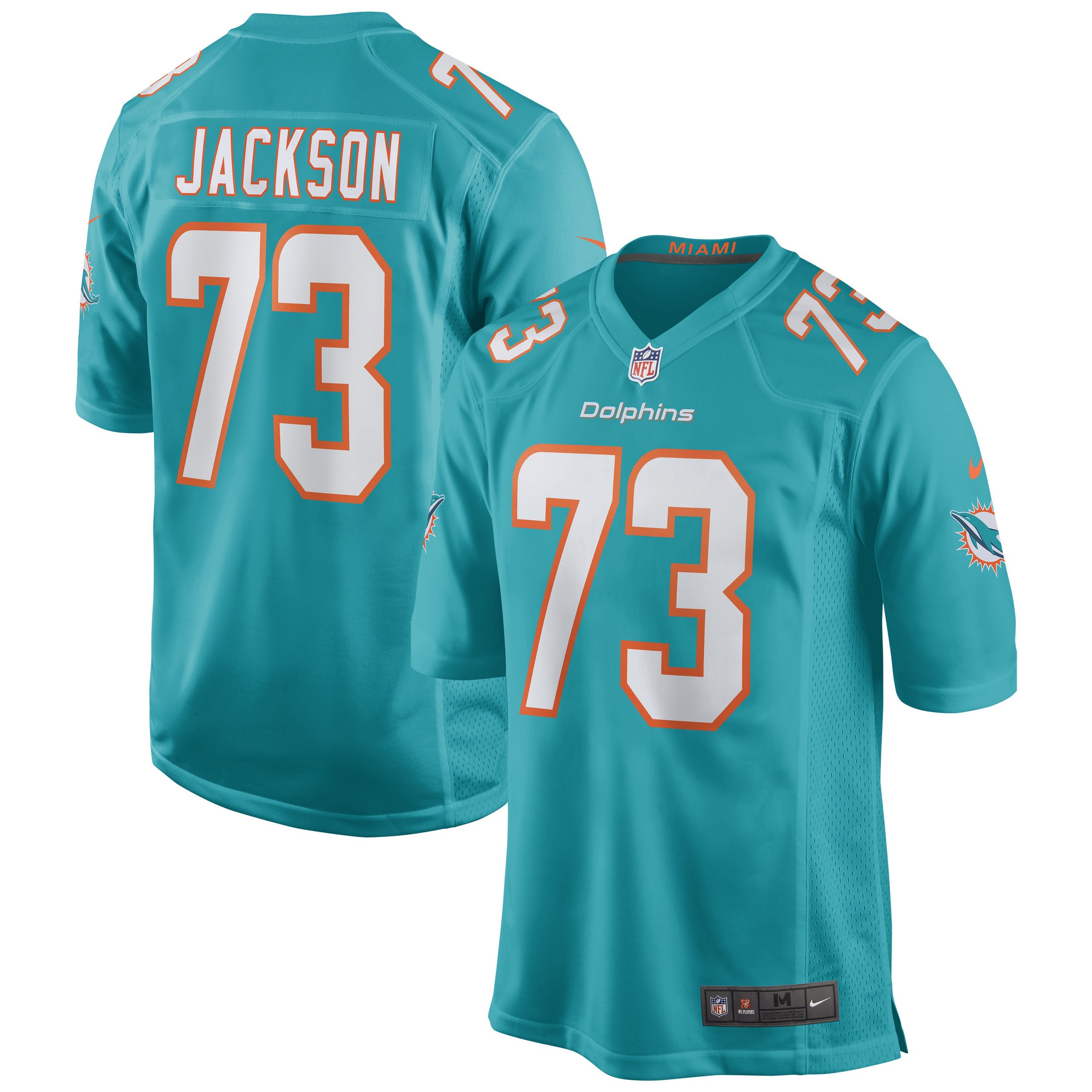Austin Jackson Miami Dolphins Player Game Jersey - Aqua Nfl