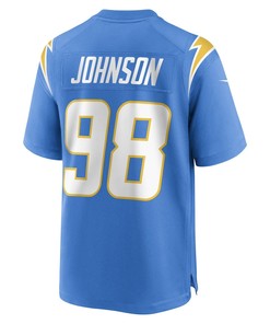 Austin Johnson Los Angeles Chargers Game Player Jersey - Powder Blue