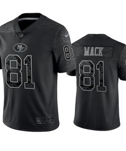 Austin Mack 81 San Francisco 49ers Black Reflective Limited Jersey - Men