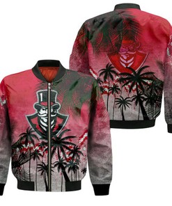 Austin Peay Governors Bomber Jacket Coconut Tree Tropical Grunge - NCAA
