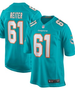Austin Reiter Miami Dolphins Game Jersey - Aqua Nfl