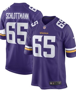 Austin Schlottmann 65 Minnesota Vikings Game Player Jersey - Purple