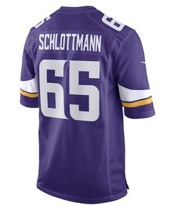 Austin Schlottmann 65 Minnesota Vikings Game Player Jersey - Purple