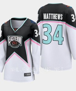 Auston Matthews 34 Toronto Maple Leafs Black 2023 All-Star Eastern Conference Jersey Women