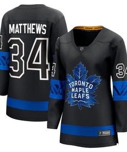 Auston Matthews Toronto Maple Leafs Fanatics Branded Womens Alternate Premier Breakaway Reversible Player Jersey - Black Nhl