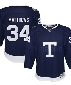 Auston Matthews Toronto Maple Leafs Youth 2022 Nhl Heritage Classic Premier Player Jersey - Navy