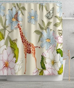 Autumn Aspen Trees Shower Curtain - Modern Rustic Forest Bathroom with Lodge Theme