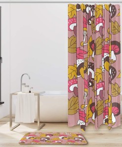 Autumn Night Printed Showers Curtain - Waterproof for Your Bathtub Bathroom Decor - Branches Stars Surrounding the Moon