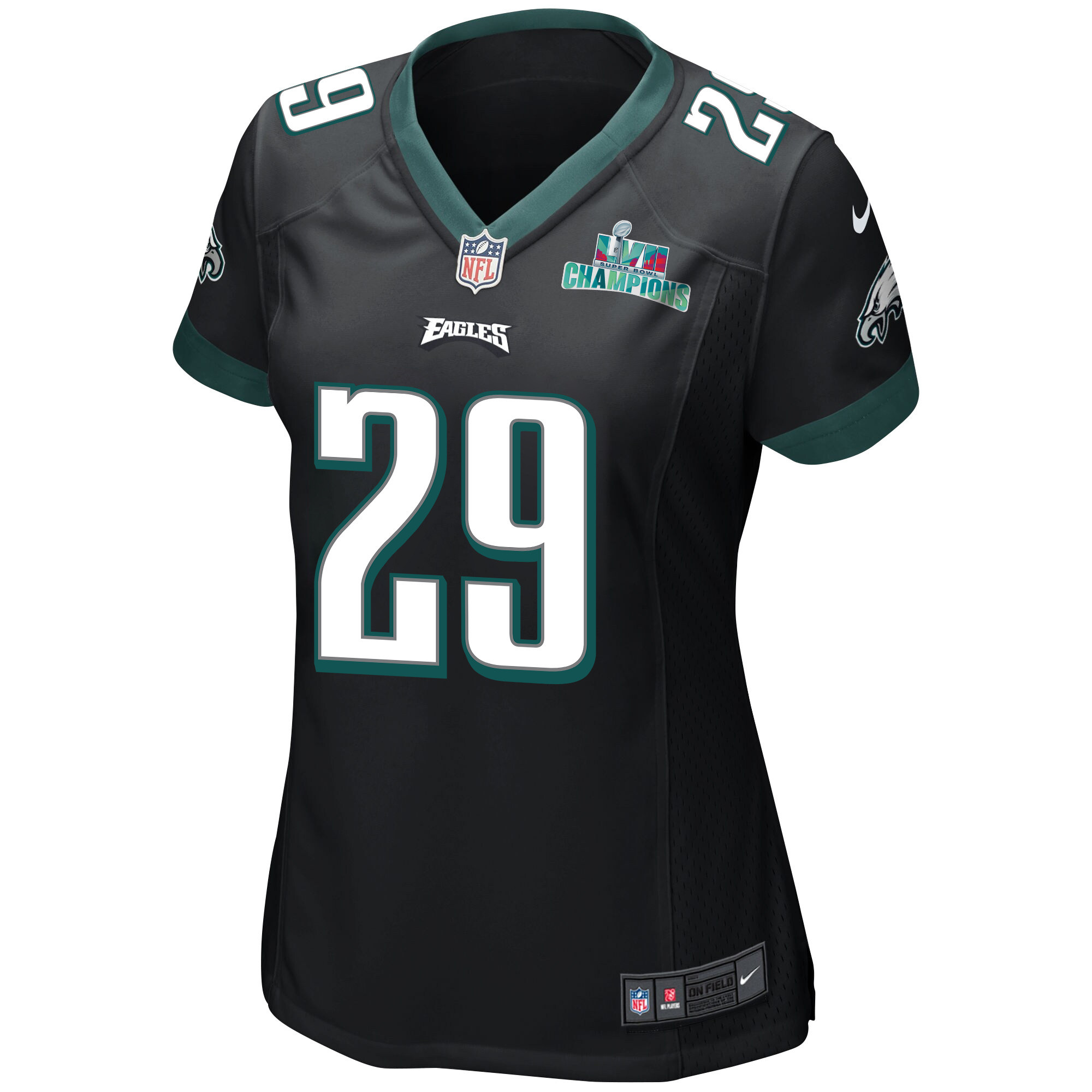 Avonte Maddox 29 Philadelphia Eagles Super Bowl LVII Champions Women Game Jersey - Black