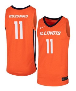 Ayo Dosunmu 11 Illinois Fighting Illini Elite Basketball Men Jersey - Orange