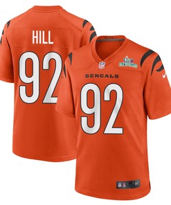 B.J. Hill 92 Cincinnati Bengals Super Bowl LVII Champions Men Alternate Game Jersey - Orange