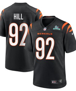 B.J. Hill 92 Cincinnati Bengals Super Bowl LVII Champions Men Game Jersey - Black