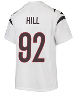 B.J. Hill 92 Cincinnati Bengals Super Bowl LVII Champions Youth Game Jersey - White