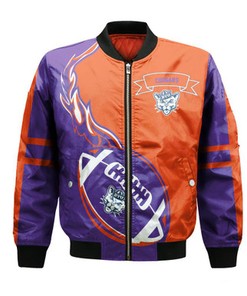BYU Cougars Bomber Jacket Flame Ball - NCAA
