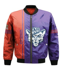 BYU Cougars Bomber Jacket Half Style - NCAA