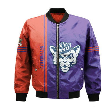 BYU Cougars Bomber Jacket Half Style - NCAA