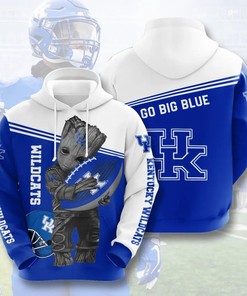 Baby Groot Hug Ball Kentucky Wildcats 3D Hoodie NCAA Basketball Gifts