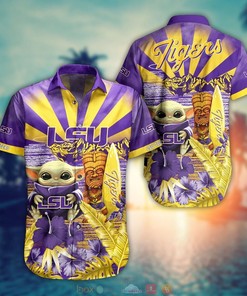 Baby Yoda Lsu Tigers NCAA Hawaiian Shirts