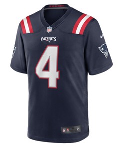 Bailey Zappe 4 New England Patriots Game Player Jersey - Navy