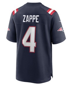 Bailey Zappe 4 New England Patriots Game Player Jersey - Navy