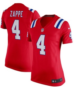 Bailey Zappe 4 New England Patriots Women's Alternate Game Player Jersey - Red