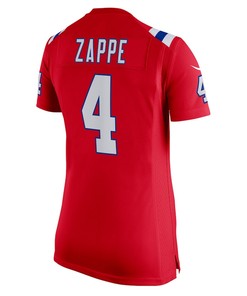 Bailey Zappe 4 New England Patriots Women's Alternate Game Player Jersey - Red