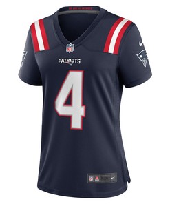 Bailey Zappe 4 New England Patriots Women's Game Player Jersey - Navy