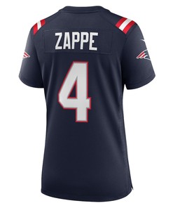 Bailey Zappe 4 New England Patriots Women's Game Player Jersey - Navy